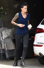 RUBY ROSE Showing Her Tatooed Arms in Los Angeles 10/06/2016