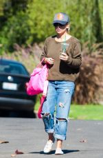 SARAH MICHELLE GELLAR in Ripped Jeans Out in Los Angeles 11/13/2016