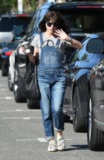 SELMA BLAIR in Jeans Overalls Out in Los Angeles 11/03/2016