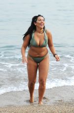 SOPHIE KASAEI in Bikini on the Beach in Barcelona 11/12/2016
