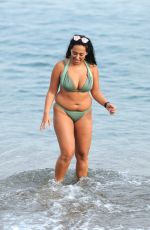 SOPHIE KASAEI in Bikini on the Beach in Barcelona 11/12/2016