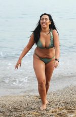 SOPHIE KASAEI in Bikini on the Beach in Barcelona 11/12/2016