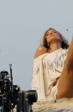 STACY FERGIE FERGUSON on the Set of a Music Video in Malibu Beach 11/14/2016