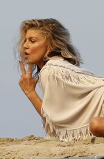 STACY FERGIE FERGUSON on the Set of a Music Video in Malibu Beach 11/14/2016
