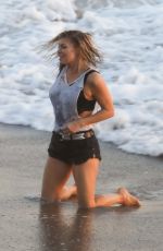 STACY FERGIE FERGUSON on the Set of a Music Video in Malibu Beach 11/14/2016