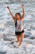 STACY FERGIE FERGUSON on the Set of a Music Video in Malibu Beach 11/14/2016