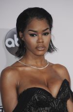 TEYANA TAYLOR at 2016 American Music Awards at The Microsoft Theater in Los Angeles 11/20/2016