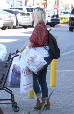 TORI SPELLING Out Shopping in Encino 11/25/2016