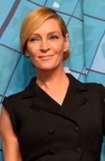 UMA THURMAN at Printemps Haussmann Store Christmas Opening in Paris 11/04/2016
