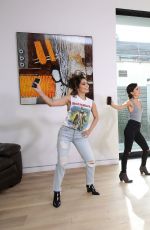 VANESSA HUDGENS Playing Just Dance 2017