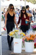 VICTORIA JUSTICE and MADISON REED at Farmers Market in Los Angeles 11/06/2016