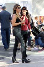 VICTORIA JUSTICE and MADISON REED at Farmers Market in Los Angeles 11/06/2016