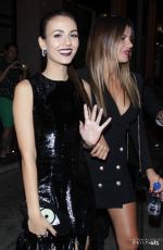 VICTORIA JUSTICE Leaves Catch LA in West Hollywood 11/10/2016