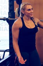 WWE - Charlotte Flair Works Out with Sophia Thiel in Munich, November 2016