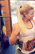 WWE - Charlotte Flair Works Out with Sophia Thiel in Munich, November 2016