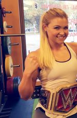WWE - Charlotte Flair Works Out with Sophia Thiel in Munich, November 2016