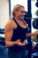 WWE - Charlotte Flair Works Out with Sophia Thiel in Munich, November 2016