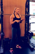 WWE - Charlotte Flair Works Out with Sophia Thiel in Munich, November 2016