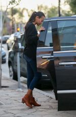 ZOE SALDANA Leaves Au Fudge in West Hollywood 11/25/2016