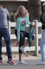 ABBY CHAMPION on the Set of a Photoshoot in Los Angeles 12/06/2016