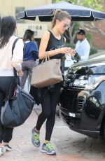 ALESSANDRA AMBROSIO Leaves a Gym in Los Angeles 12/09/2016