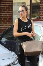 ALESSANDRA AMBROSIO Leaves a Gym in Los Angeles 12/09/2016