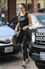 ALESSANDRA AMBROSIO Leaves a Gym in Los Angeles 12/09/2016
