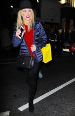 AMANDA HOLDEN Leaves Dominion Theatre after Performing 