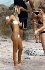 AMANDA KAYLOR and CALLIE CATTANEO in Bikinis on the Beach in Miami 12/15/2016
