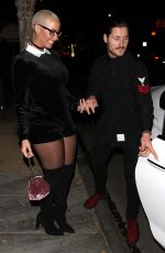 AMBER ROSE Leaves Delilah Nightclub in West Hollywood 12/09/2016