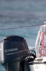 ANDREA CORR at a Boat in Barbados 12/26/2016