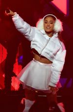 ARIANA GRANDE Performs at Kiss 108 Iheartradio Jingle Ball in Boston 12/11/2016