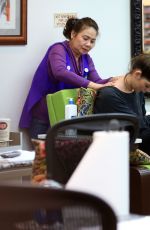 ASHLEY GREENE at a Nail Salon in Los Angeles 12/15/2016