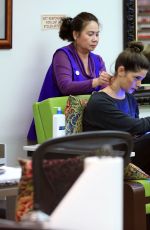 ASHLEY GREENE at a Nail Salon in Los Angeles 12/15/2016