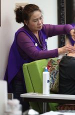 ASHLEY GREENE at a Nail Salon in Los Angeles 12/15/2016