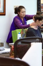 ASHLEY GREENE at a Nail Salon in Los Angeles 12/15/2016