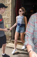 ASHLEY GREENE in Denim Shorts at Sake Restaurant in Sydney 12/30/2016