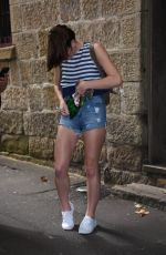 ASHLEY GREENE in Denim Shorts at Sake Restaurant in Sydney 12/30/2016