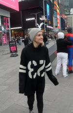 ASHLEY ROBERTS at Times Square in New York 12/08/2016