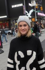ASHLEY ROBERTS at Times Square in New York 12/08/2016