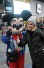 ASHLEY ROBERTS at Times Square in New York 12/08/2016