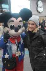 ASHLEY ROBERTS at Times Square in New York 12/08/2016