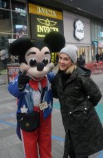 ASHLEY ROBERTS at Times Square in New York 12/08/2016