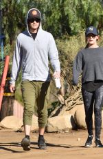 ASHLEY TISDALE and Her Husband Hiking Out in Los Angeles 12/17/2016