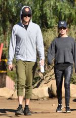 ASHLEY TISDALE and Her Husband Hiking Out in Los Angeles 12/17/2016