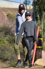 ASHLEY TISDALE and Her Husband Hiking Out in Los Angeles 12/17/2016