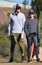 ASHLEY TISDALE and Her Husband Hiking Out in Los Angeles 12/17/2016