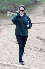 ASHLEY TISDALE Hiking at Runyon Canyon in Los Angeles 12/15/2016