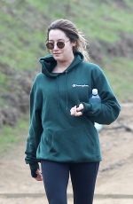 ASHLEY TISDALE Hiking at Runyon Canyon in Los Angeles 12/15/2016