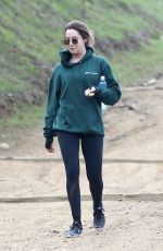 ASHLEY TISDALE Hiking at Runyon Canyon in Los Angeles 12/15/2016